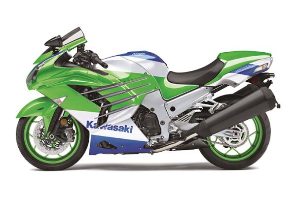 A Kawasaki sports motorcycle